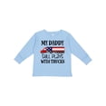 thumbnail image 1 of Inktastic Daddy Plays With Trucks Boys or Girls Long Sleeve Toddler T-Shirt, 1 of 5