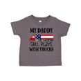 thumbnail image 1 of Inktastic Daddy Plays with Trucks Boys or Girls Toddler T-Shirt, 1 of 5