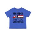 thumbnail image 1 of Inktastic Daddy Plays with Trucks Boys or Girls Toddler T-Shirt, 1 of 5