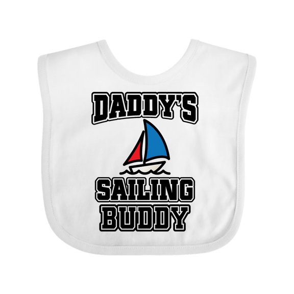 Inktastic Daddy Sailing Buddy Sailboat Boys or Girls Baby Bib