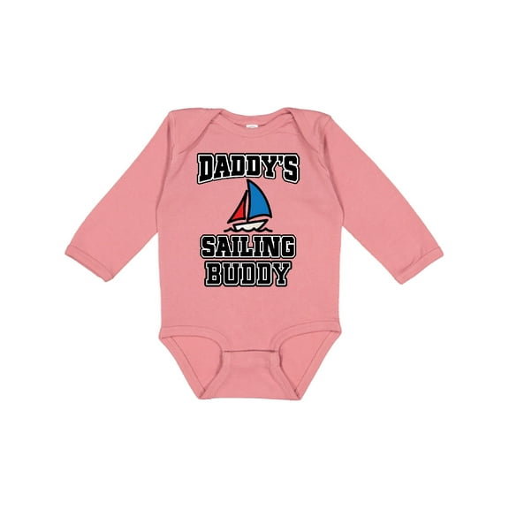 Inktastic Daddy Sailing Buddy Sailboat Boys or Girls Long Sleeve Baby Bodysuit