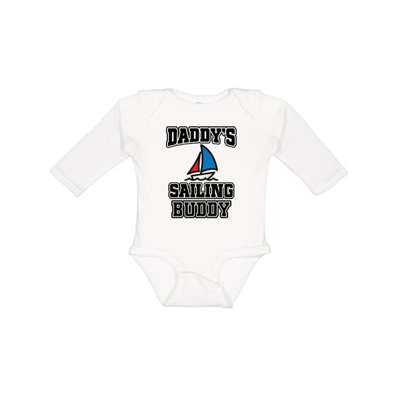 Inktastic Daddy Sailing Buddy Sailboat Boys or Girls Long Sleeve Baby Bodysuit