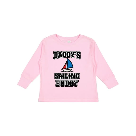 Inktastic Daddy Sailing Buddy Sailboat Boys or Girls Long Sleeve Toddler T-Shirt