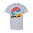 thumbnail image 1 of Inktastic Daddy Shark with Sunglasses and Vintage Sunset T-Shirt, 1 of 5