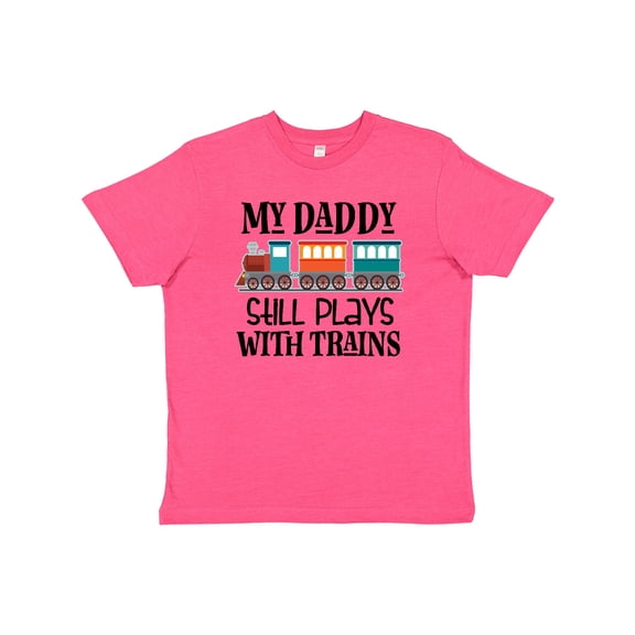 Inktastic Daddy Still Plays With Trains Youth T-Shirt