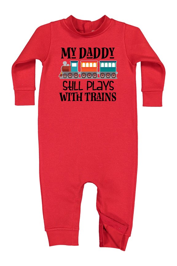 Daddy Still Plays with Trains Baby Fleece Romper