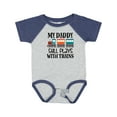 thumbnail image 1 of Inktastic Daddy Still Plays with Trains Boys or Girls Baby Bodysuit, 1 of 5
