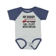 thumbnail image 1 of Inktastic Daddy Still Plays with Trucks Boys Baby Bodysuit, 1 of 5
