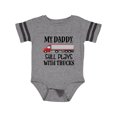 thumbnail image 1 of Inktastic Daddy Still Plays with Trucks Boys Baby Bodysuit, 1 of 4