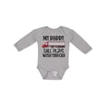 thumbnail image 1 of Inktastic Daddy Still Plays with Trucks Boys Long Sleeve Baby Bodysuit, 1 of 5