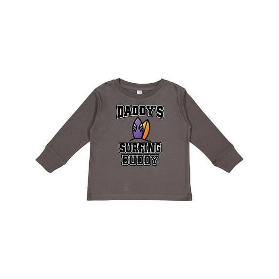 Inktastic Daddy Surfing Buddy Kids Surfer Boys or Girls Long Sleeve Toddler T-Shirt