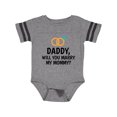 thumbnail image 1 of Inktastic Daddy Will You Marry My Mommy with Rings for Proposal Boys or Girls Baby Bodysuit, 1 of 4