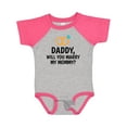 thumbnail image 1 of Inktastic Daddy Will You Marry My Mommy with Rings for Proposal Boys or Girls Baby Bodysuit, 1 of 5