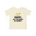 thumbnail image 1 of Inktastic Daddy Will You Marry My Mommy with Rings for Proposal Boys or Girls Baby T-Shirt, 1 of 5