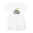 thumbnail image 1 of Inktastic Daddy Will You Marry My Mommy with Rings for Proposal Girls Baby Dress, 1 of 5