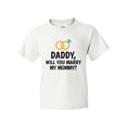 thumbnail image 1 of Inktastic Daddy Will You Marry My Mommy with Rings for Proposal Youth T-Shirt, 1 of 5