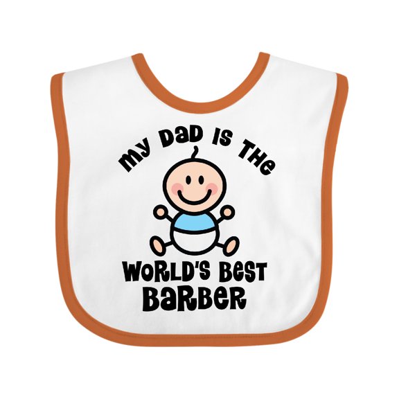 Inktastic Daddy Worlds Best Barber Childs Boys Baby Bib