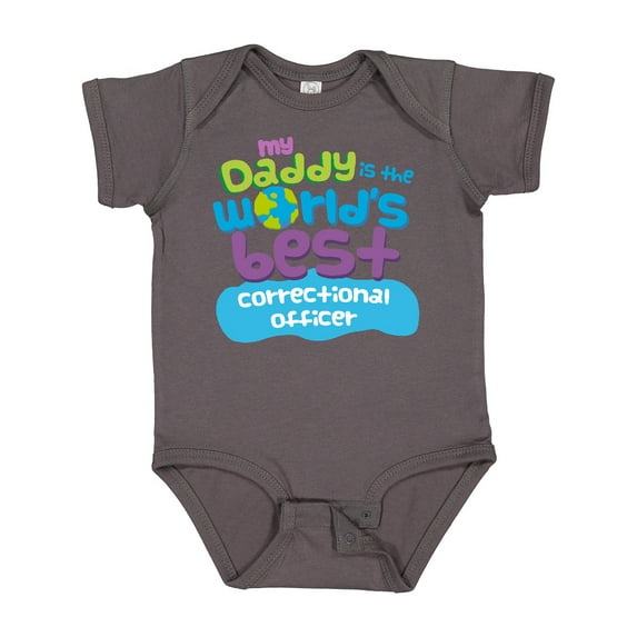 Inktastic Daddy Worlds Best Correctional Officer Boys or Girls Baby Bodysuit