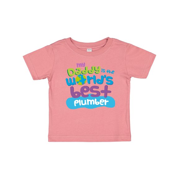 Inktastic Daddy Worlds Best Plumber Boys or Girls Baby T-Shirt