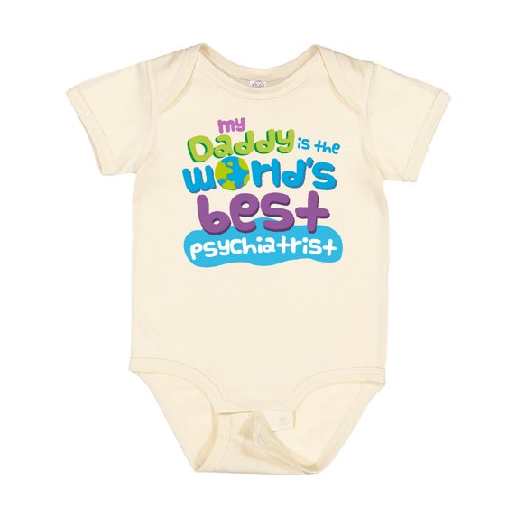 Inktastic Daddy Worlds Best Psychiatrist Boys or Girls Baby Bodysuit