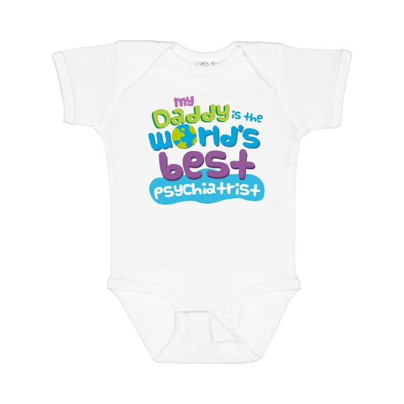 Inktastic Daddy Worlds Best Psychiatrist Boys or Girls Baby Bodysuit