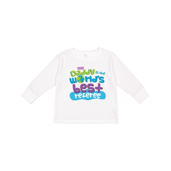 Inktastic Daddy Worlds Best Referee Boys or Girls Long Sleeve Toddler T-Shirt