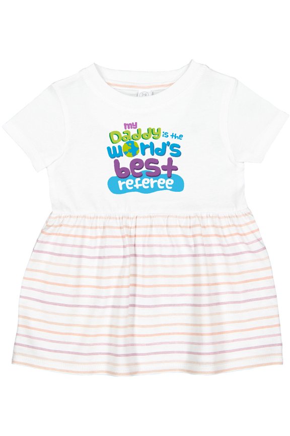 Daddy Worlds Best Referee Girls Baby Dress