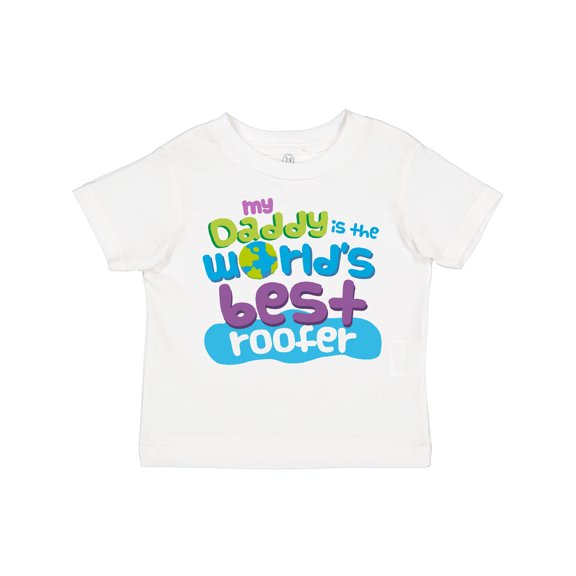 Inktastic Daddy Worlds Best Roofer Boys or Girls Toddler T-Shirt