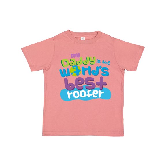 Inktastic Daddy Worlds Best Roofer Boys or Girls Toddler T-Shirt