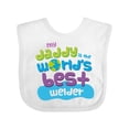 thumbnail image 1 of Inktastic Daddy Worlds Best Welder Boys or Girls Baby Bib, 1 of 4