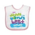 thumbnail image 1 of Inktastic Daddy Worlds Best Welder Boys or Girls Baby Bib, 1 of 4