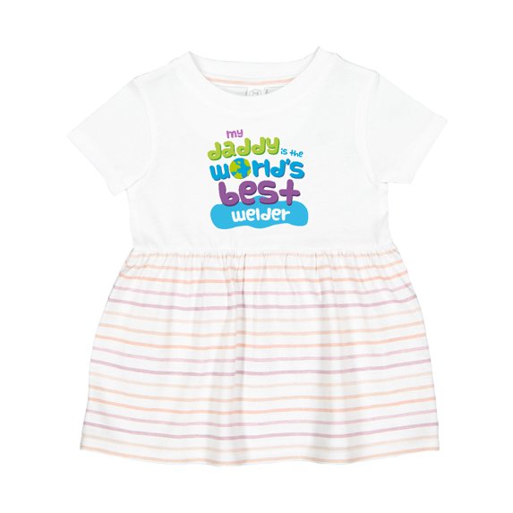 Inktastic Daddy Worlds Best Welder Girls Baby Dress
