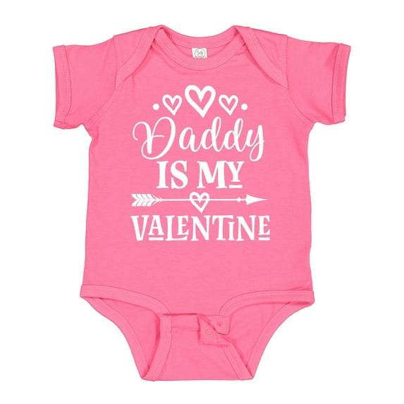 Inktastic Daddy is My Valentine Girls Girls Baby Bodysuit