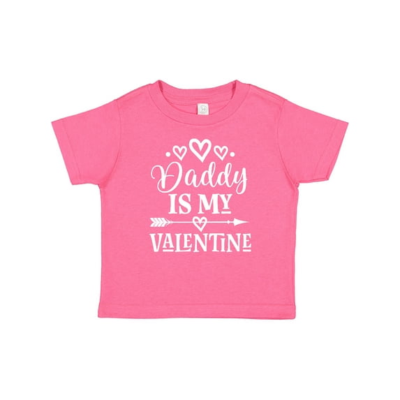 Inktastic Daddy is My Valentine Girls Girls Baby T-Shirt