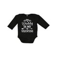 thumbnail image 1 of Inktastic Daddy is My Valentine Girls Girls Long Sleeve Baby Bodysuit, 1 of 5