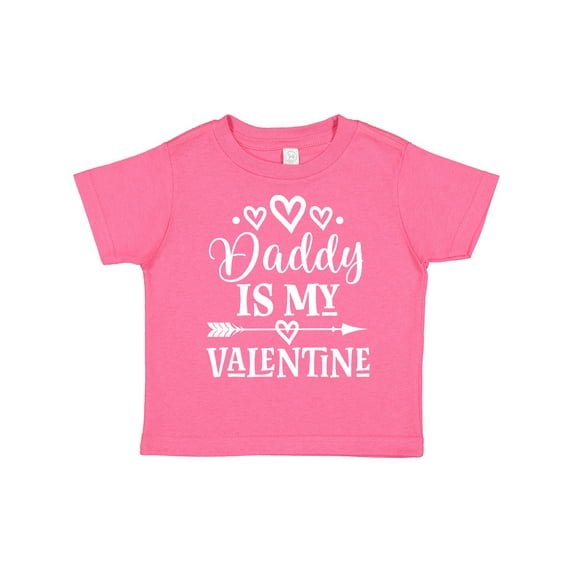 Inktastic Daddy is My Valentine Girls Girls Toddler T-Shirt