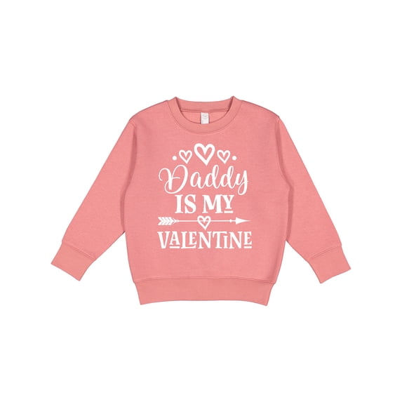 Inktastic Daddy is My Valentine Girls Toddler Sweatshirt