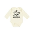 thumbnail image 1 of Inktastic Daddy is My Valentine Holiday Girls Long Sleeve Baby Bodysuit, 1 of 5