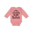 thumbnail image 1 of Inktastic Daddy is My Valentine Holiday Girls Long Sleeve Baby Bodysuit, 1 of 5
