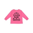 thumbnail image 1 of Inktastic Daddy is My Valentine Holiday Girls Long Sleeve Toddler T-Shirt, 1 of 5
