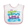 thumbnail image 1 of Inktastic Daddy is Worlds Best Nurse Boys or Girls Baby Bib, 1 of 4