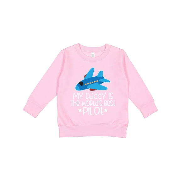 Inktastic Daddy is Worlds Best Pilot Airplane Childs Toddler Sweatshirt