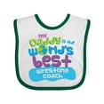 thumbnail image 1 of Inktastic Daddy is Worlds Best Wrestling Coach Boys or Girls Baby Bib, 1 of 4