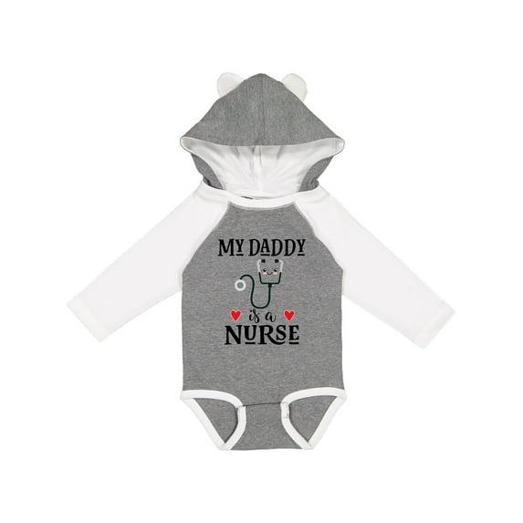 Inktastic Daddy is a Nurse Baby Boys or Girls Long Sleeve Baby Bodysuit