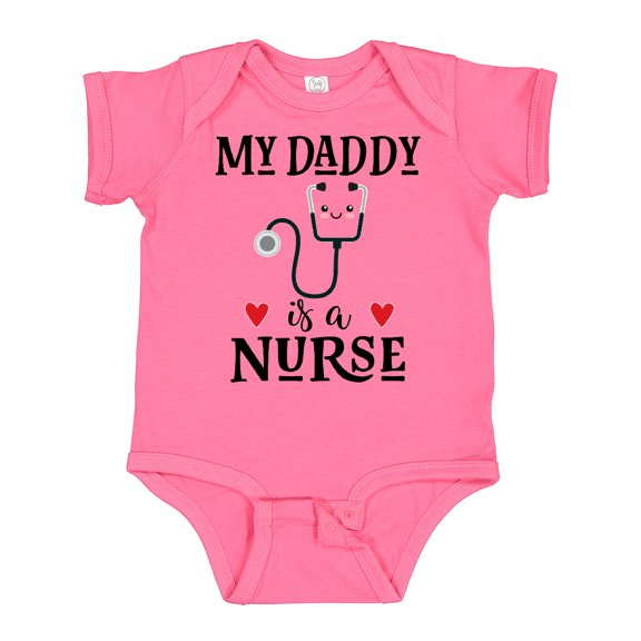 Inktastic Daddy is a Nurse Baby Boys or Girls Baby Bodysuit