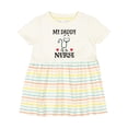 thumbnail image 1 of Inktastic Daddy is a Nurse Baby Girls Baby Dress, 1 of 5