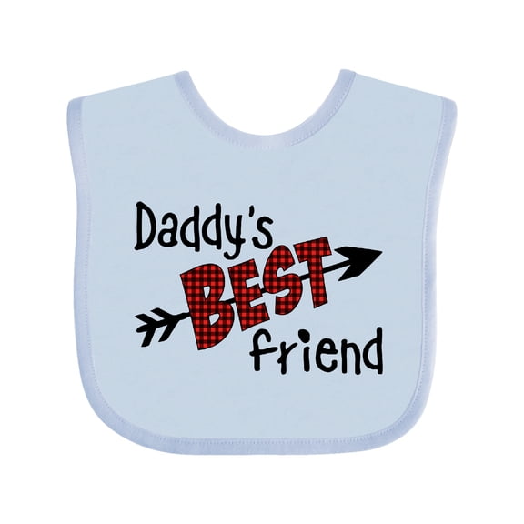 Inktastic Daddy's Best Friend- Arrow and Plaid Letters Boys or Girls Baby Bib