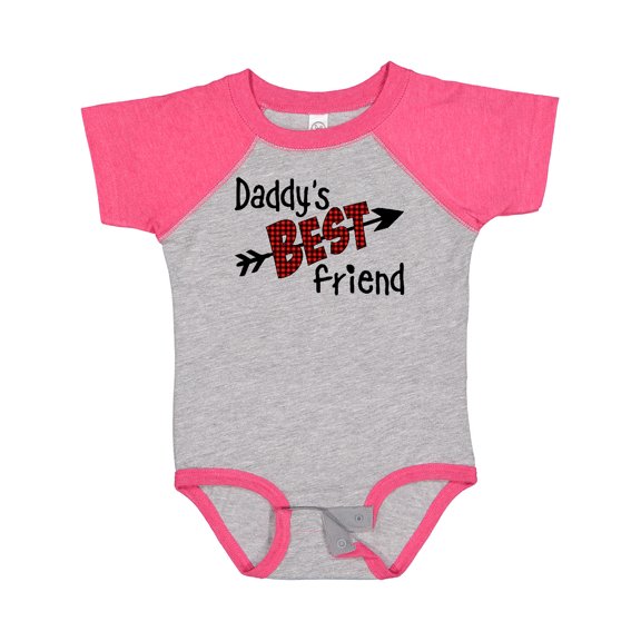 Inktastic Daddy's Best Friend- Arrow and Plaid Letters Boys or Girls Baby Bodysuit