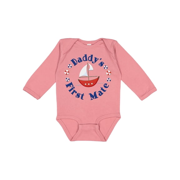Inktastic Daddy's First Mate Boys or Girls Long Sleeve Baby Bodysuit