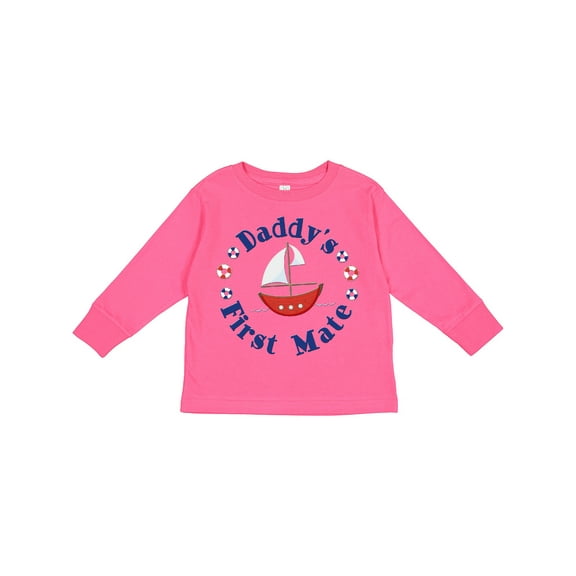 Inktastic Daddy's First Mate Boys or Girls Long Sleeve Toddler T-Shirt